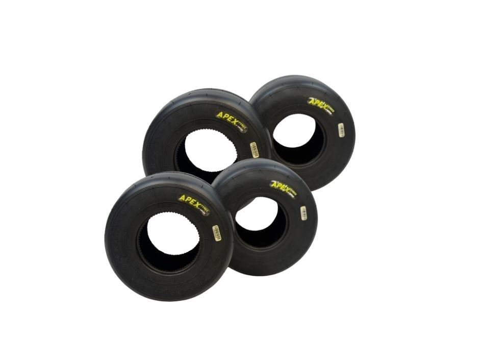 Kart tyres Apex hard yellow set